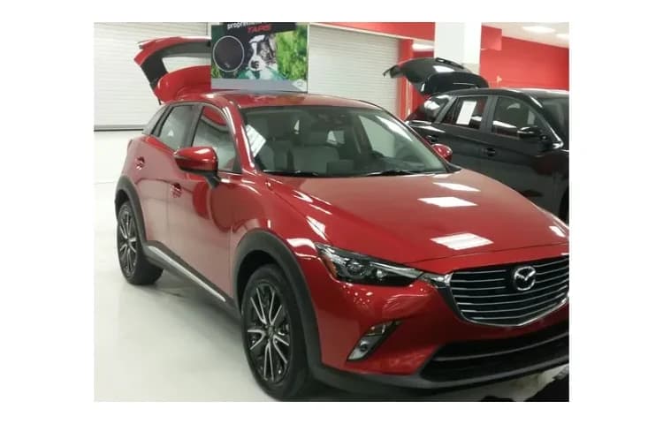 Red Mazda CX-3 compact SUV hire car for Limassol, from 65 euro a day