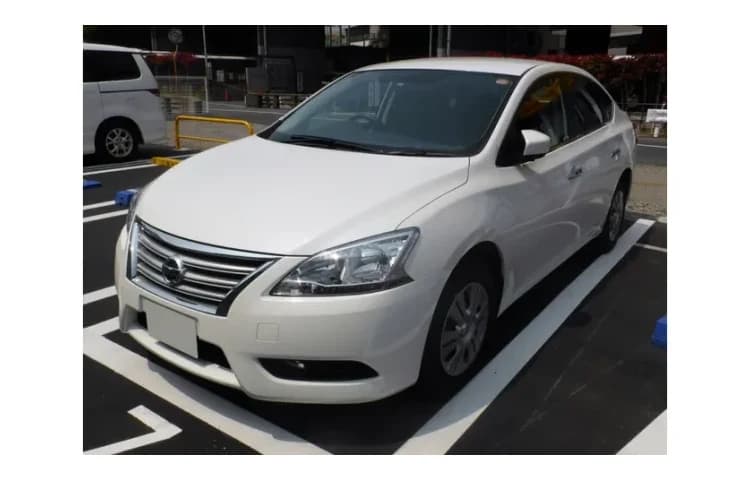 White Nissan Sylphy saloon hire car for Limassol, from 60 euro a day